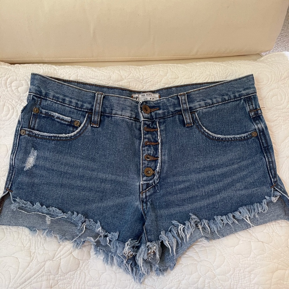 Free People denim shorts